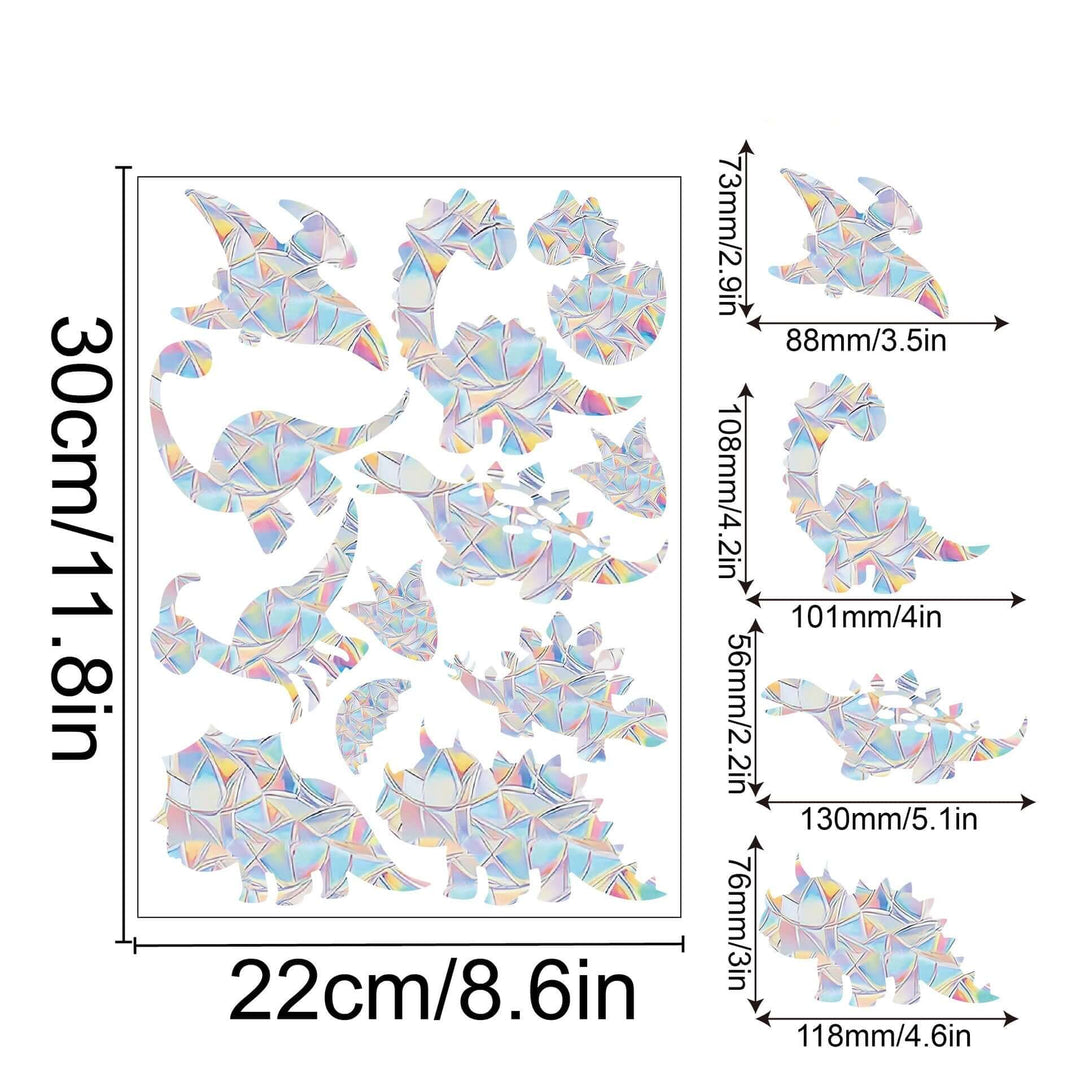 Décoration de fenêtre arc-en-ciel - autocollante, colorée, décorative