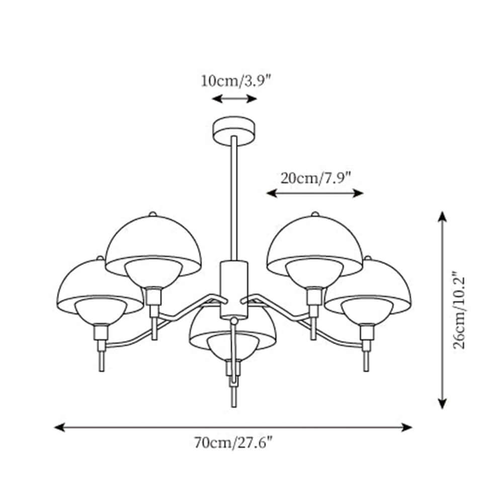 Lustre à bulles de couleur crème