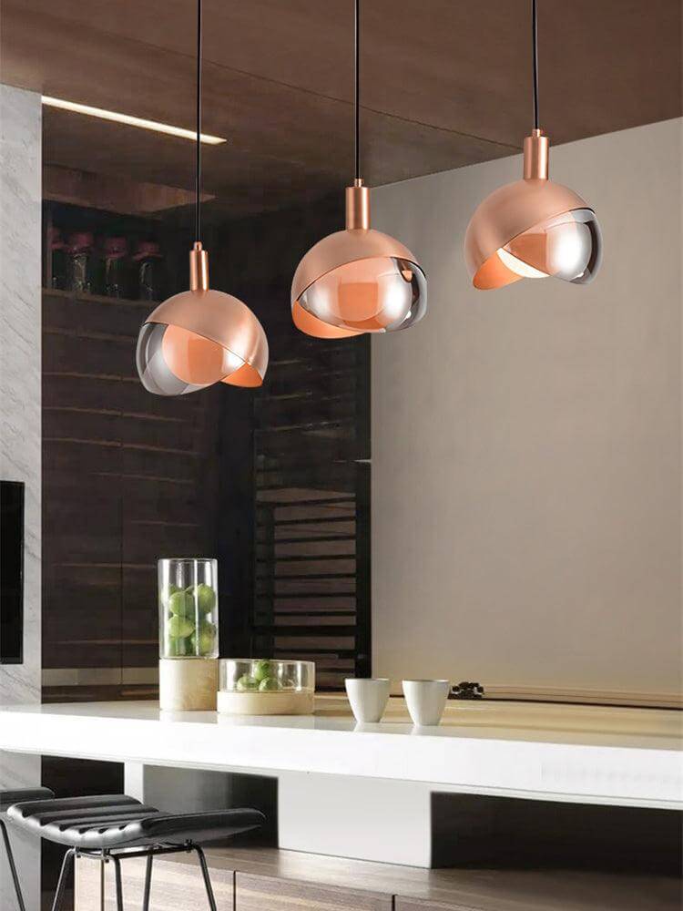Elegante Pendelleuchte - Glas Metall Design