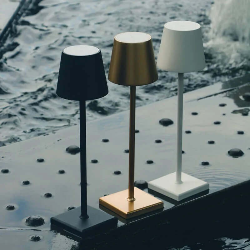 Dimmbare LED Tischleuchte, 38cm, Akku & Touch