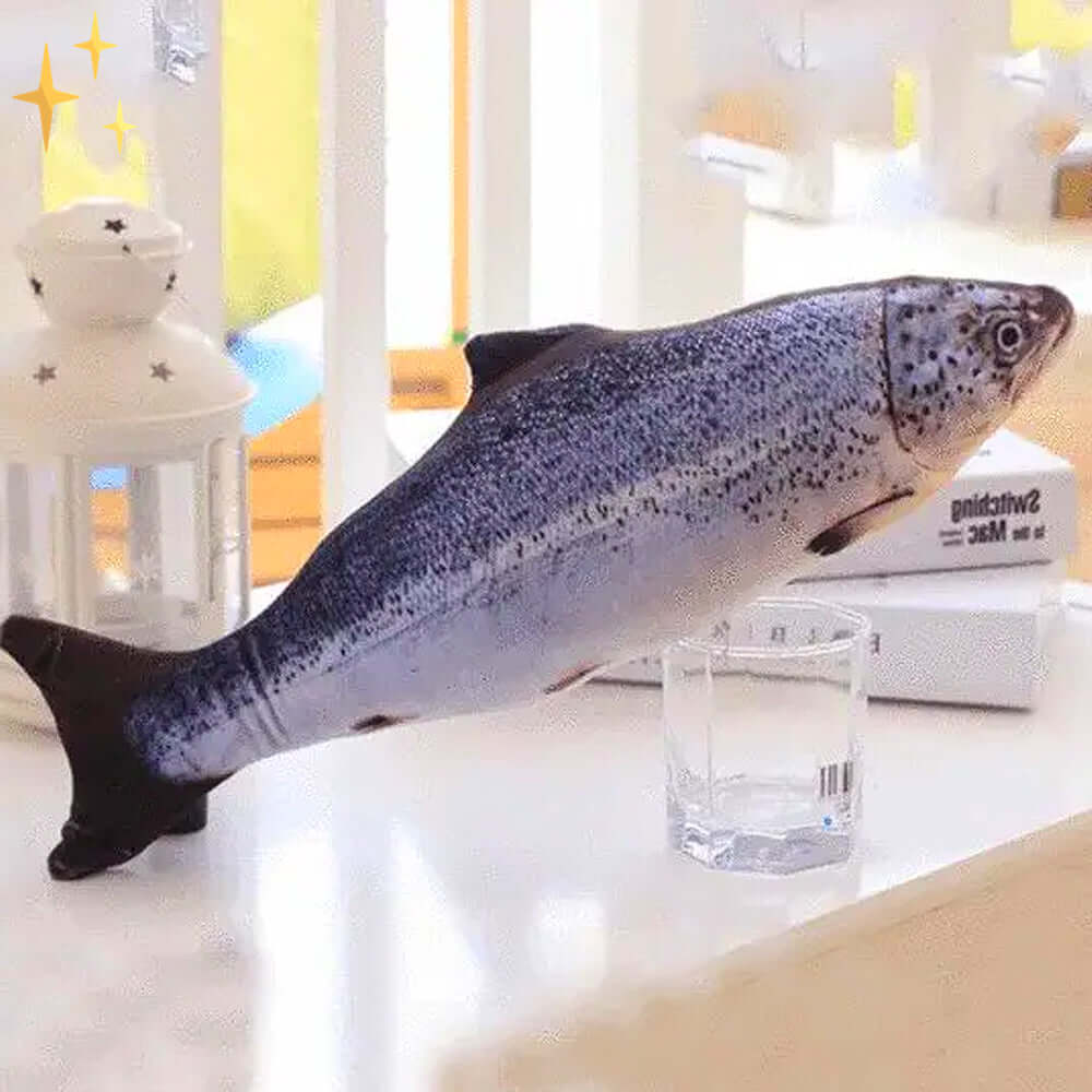 Ensemble de jouets interactifs pour chat - 4 poissons mobiles