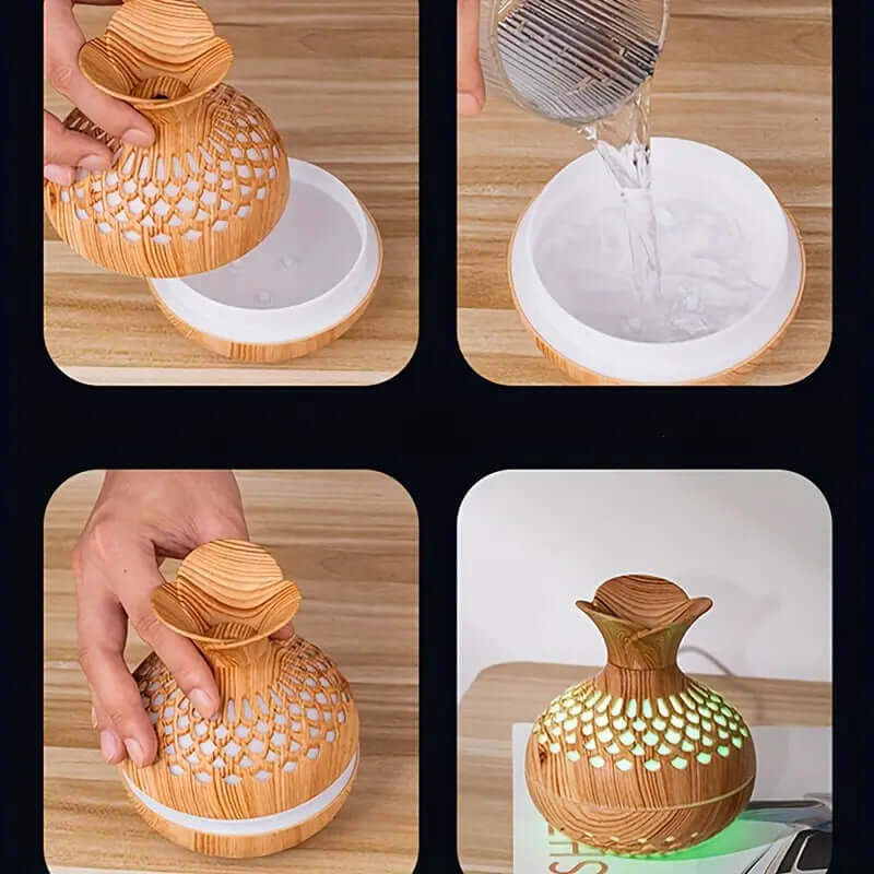 Aroma-Diffuser mit Blütendesign für Aromatherapie