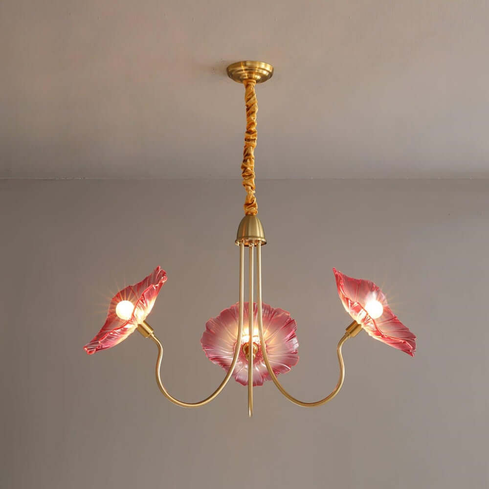 Moderner Glas-Kronleuchter Lotusblüten-Design