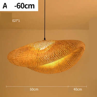 Lampe suspendue en rotin faite à la main