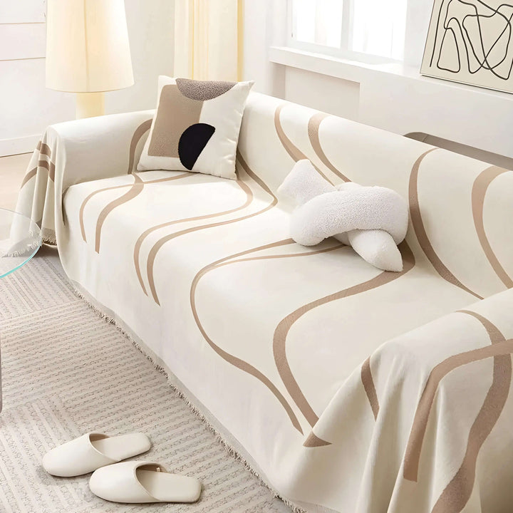 Housse de canapé réversible chenille - coton