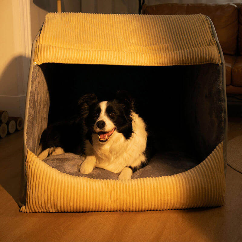 Kuscheliges Hundehöhlen-Zeltbett - Weich & Warm