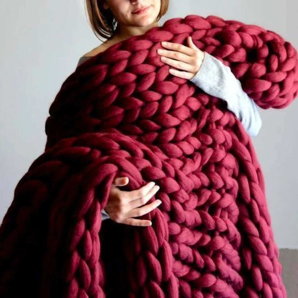 Chunky XL Garn 1000g - DIY Decke stricken
