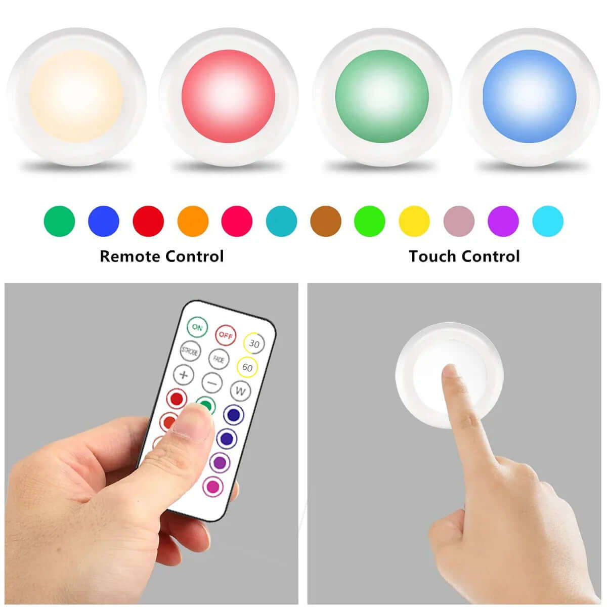 Veilleuse LED pour armoire avec télécommande