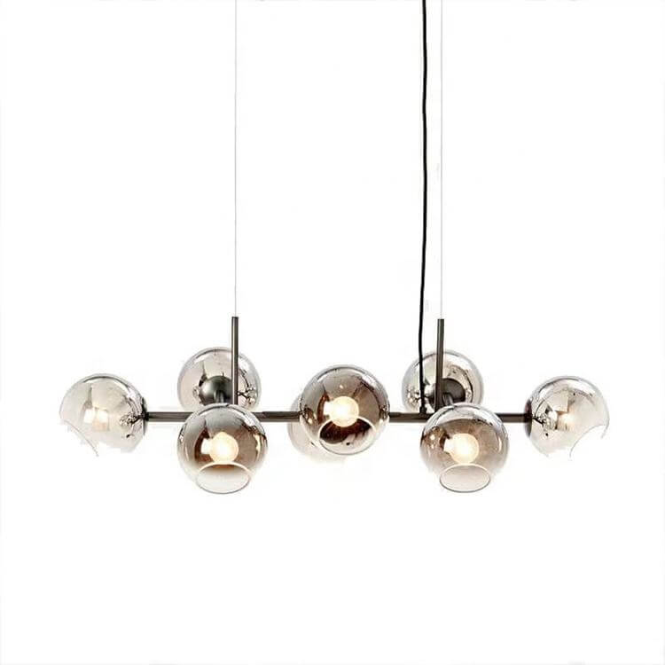 Lustre moderne en boule de verre, 110 cm