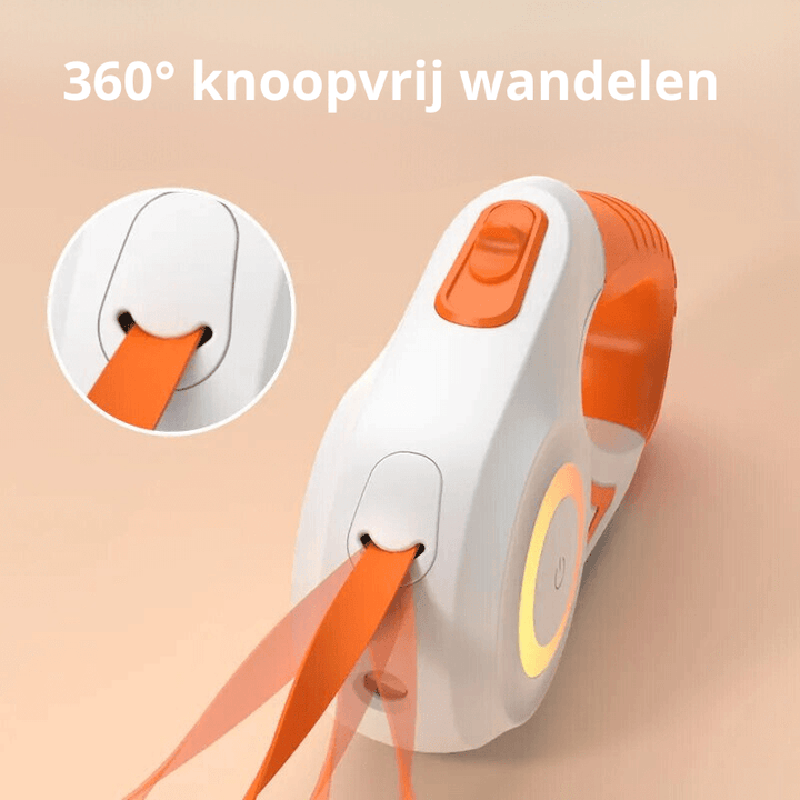 Laisse pour chien LED avec lampe de poche, 5 m, laisse lumineuse