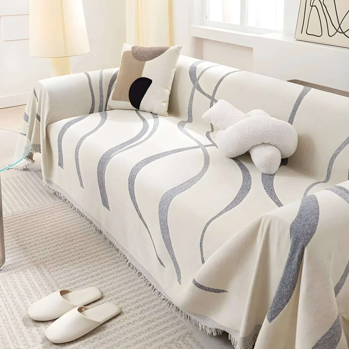 Housse de canapé réversible chenille - coton