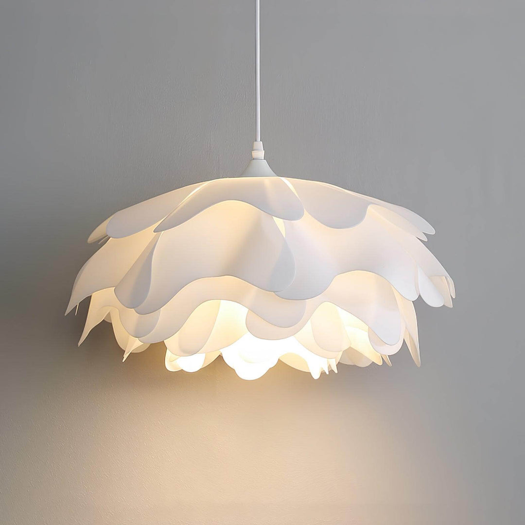 Suspension LED en forme de fleur blanche