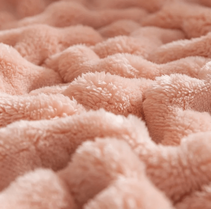 Couverture polaire douillette avec structure à bulles 3D