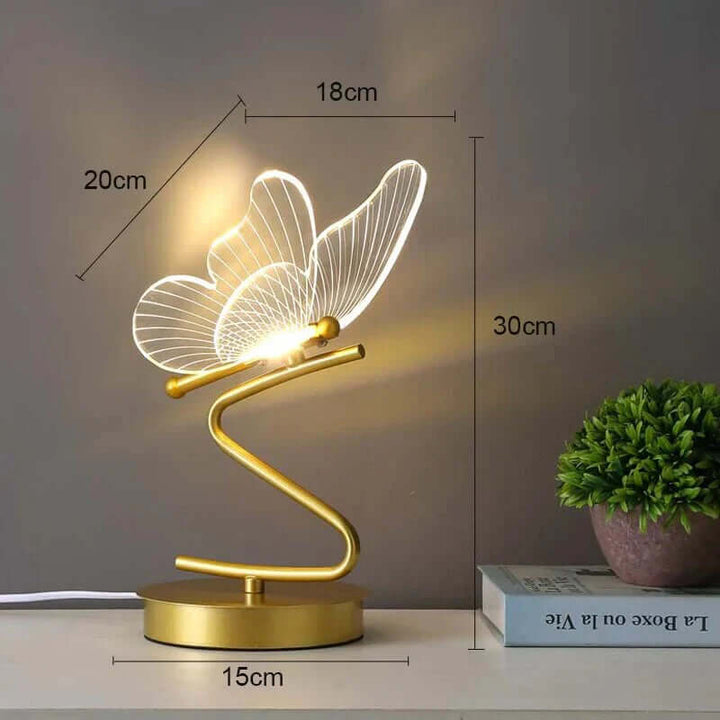 Lampe de table LED design moderne papillon