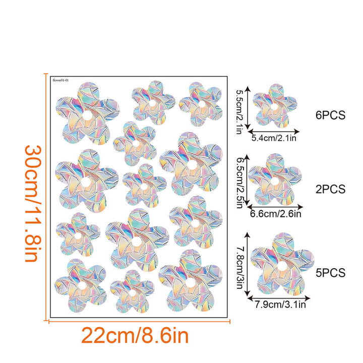 Décoration de fenêtre arc-en-ciel - autocollante, colorée, décorative