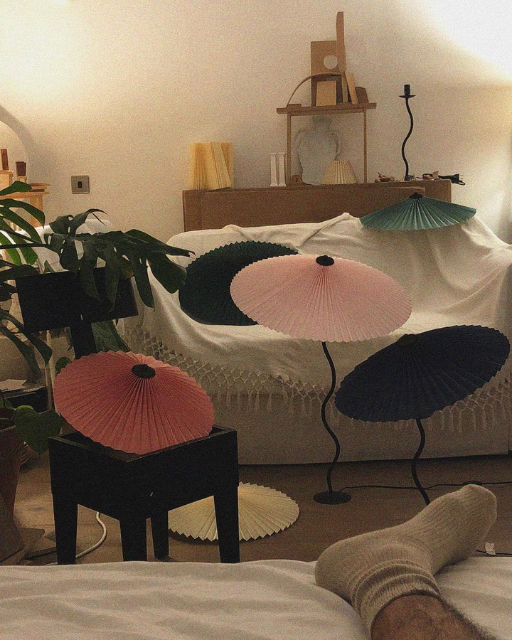 Designer Tischlampe Metall Modern Wellenförmig