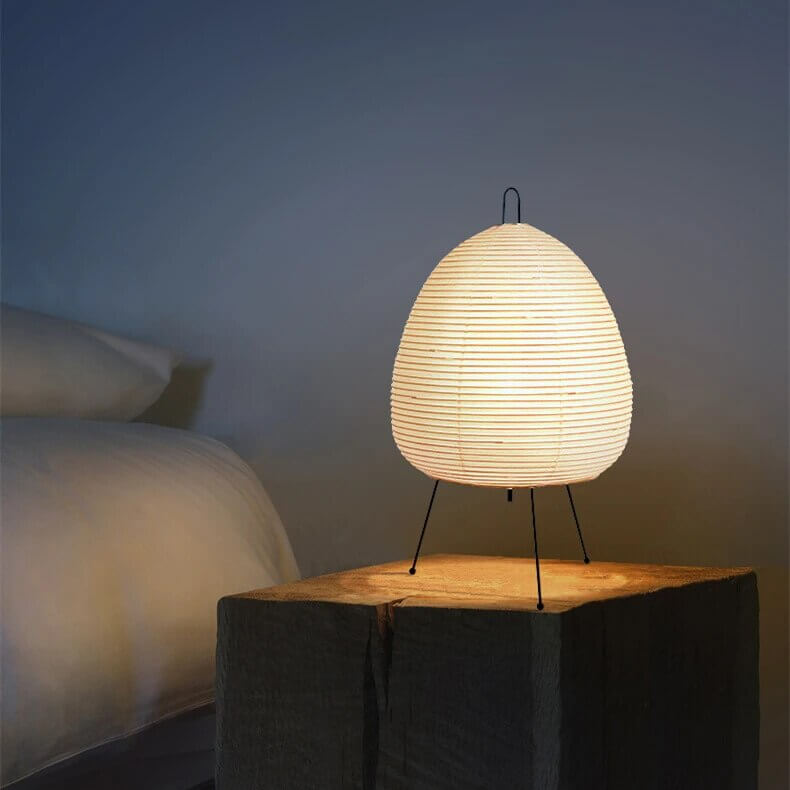 Lampe LED japonaise en papier de riz, lampadaire de salon