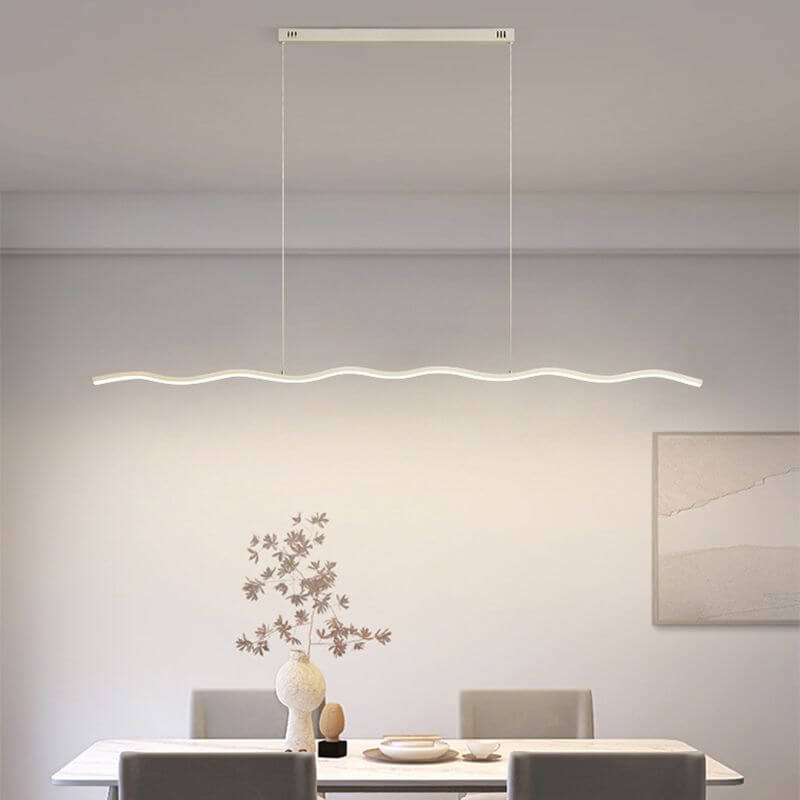Suspension LED moderne au design ondulé