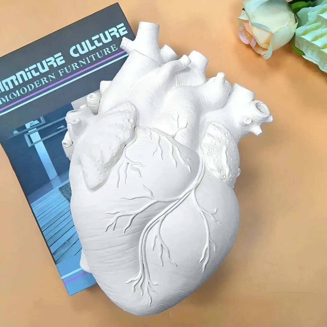 Vase coeur - design grec - objet décoratif