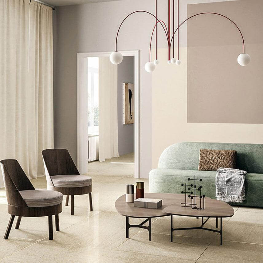 Suspension élégante en verre et métal