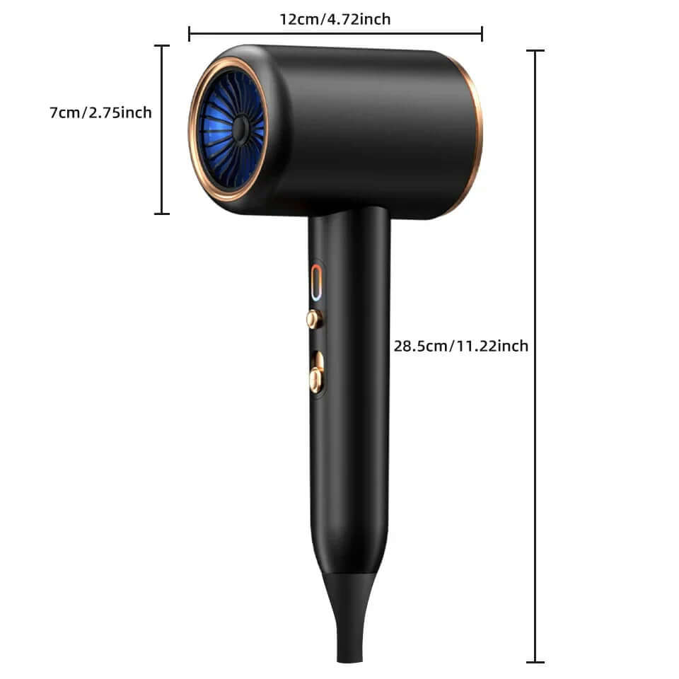 Sèche-cheveux 2400W avec technologie ionique - Séchage rapide et doux