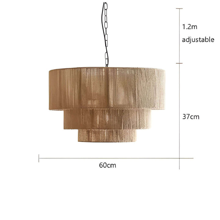 Lampe suspendue avec corde en fibre naturelle - lampe design