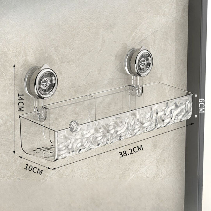 Étagère d'angle de salle de bain à ventouse - étagère gain de place