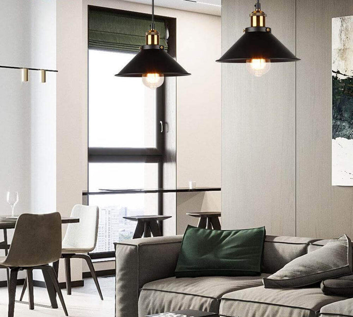 Vintage Kegel Pendelleuchte Messing