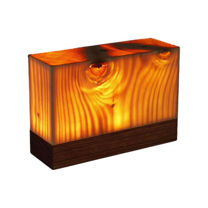 LED Tischlampe Holzoptik Akku & Touch