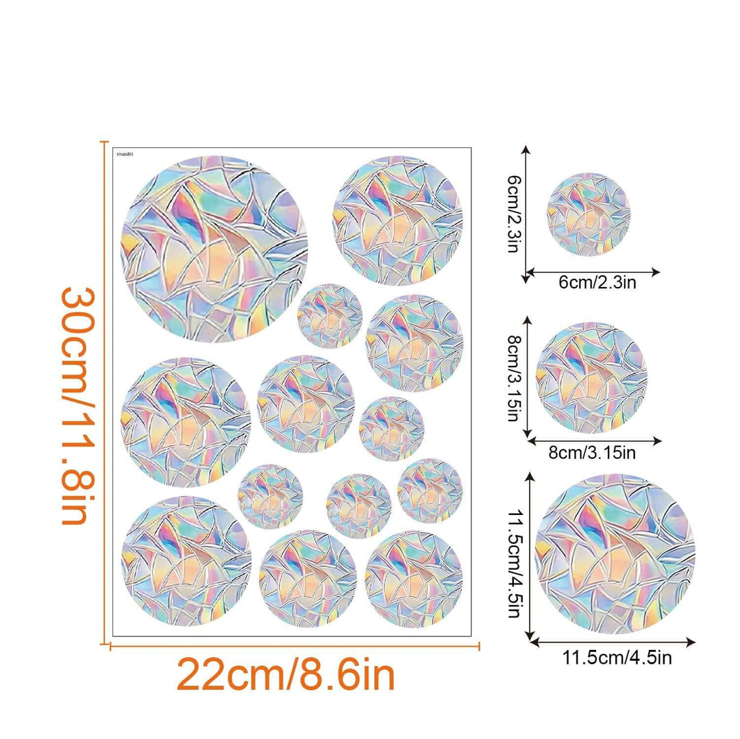 Décoration de fenêtre arc-en-ciel - autocollante, colorée, décorative