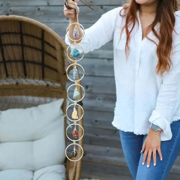 Décoration en pierres précieuses des 7 chakras - Harmonie et bien-être