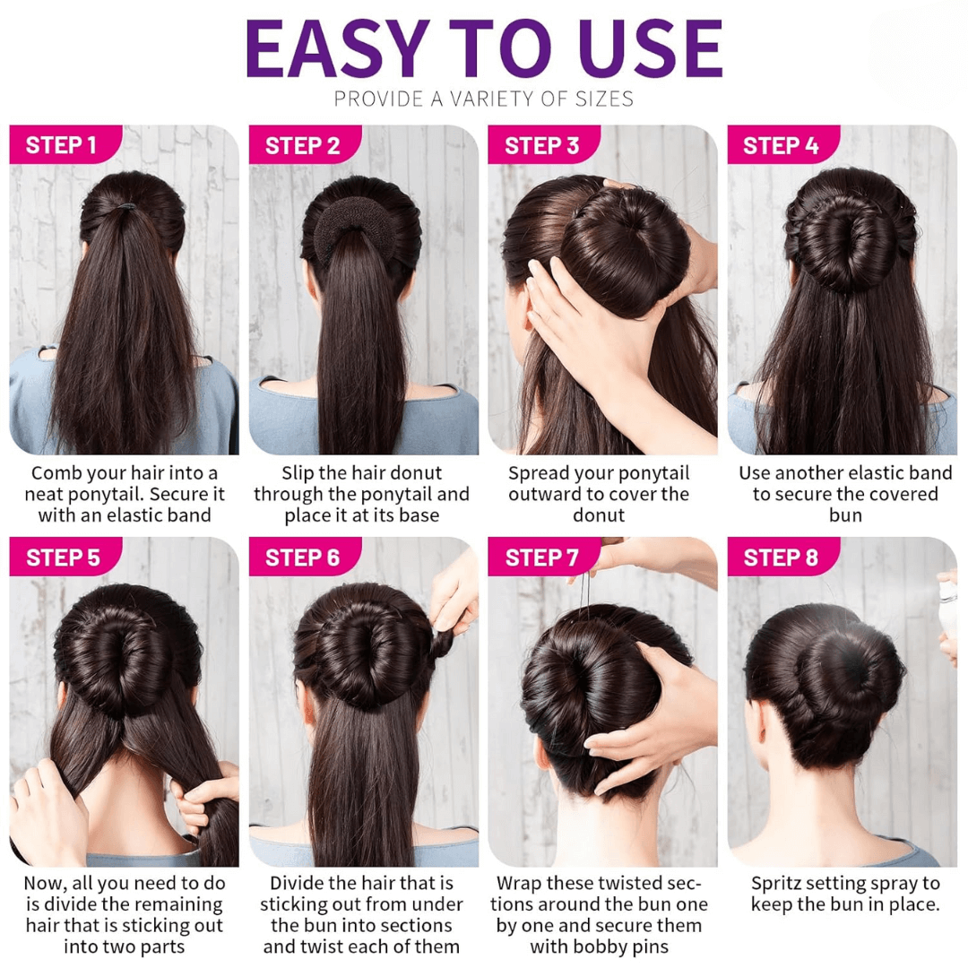 Duttkissen Set - 7 Größen für Volumen & Styling