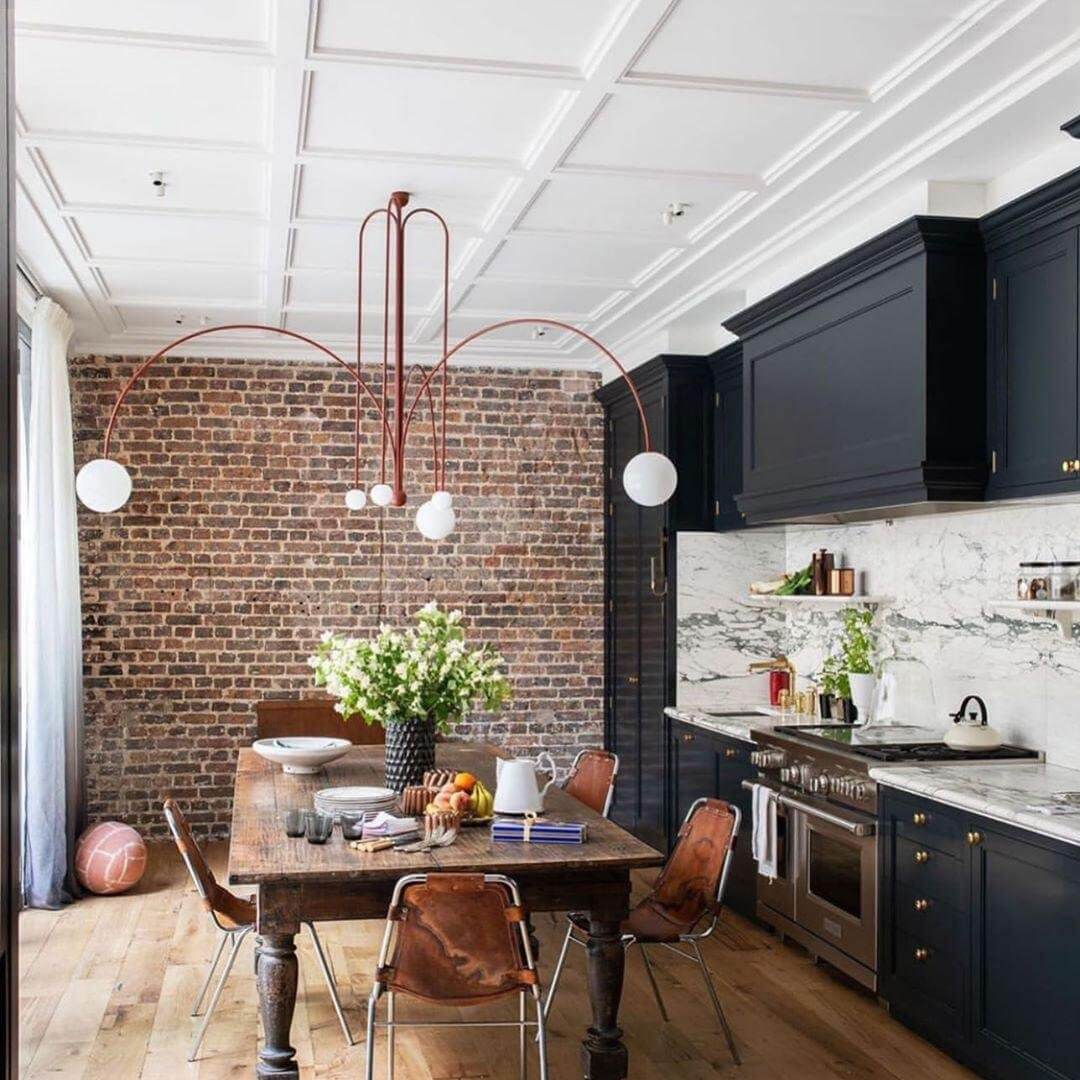 Suspension élégante en verre et métal