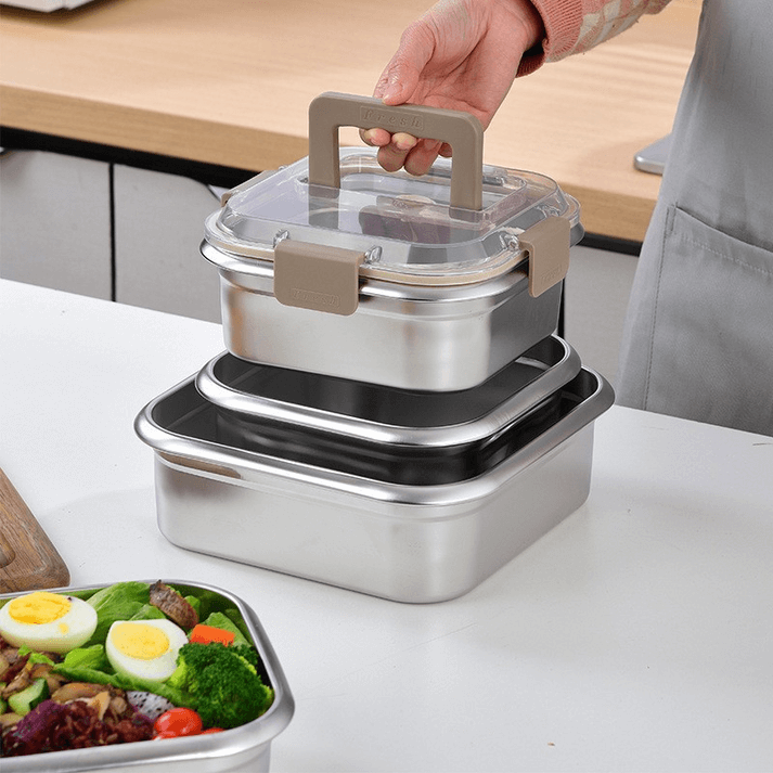 Récipient de conservation alimentaire en acier inoxydable de 1600 ml : portable