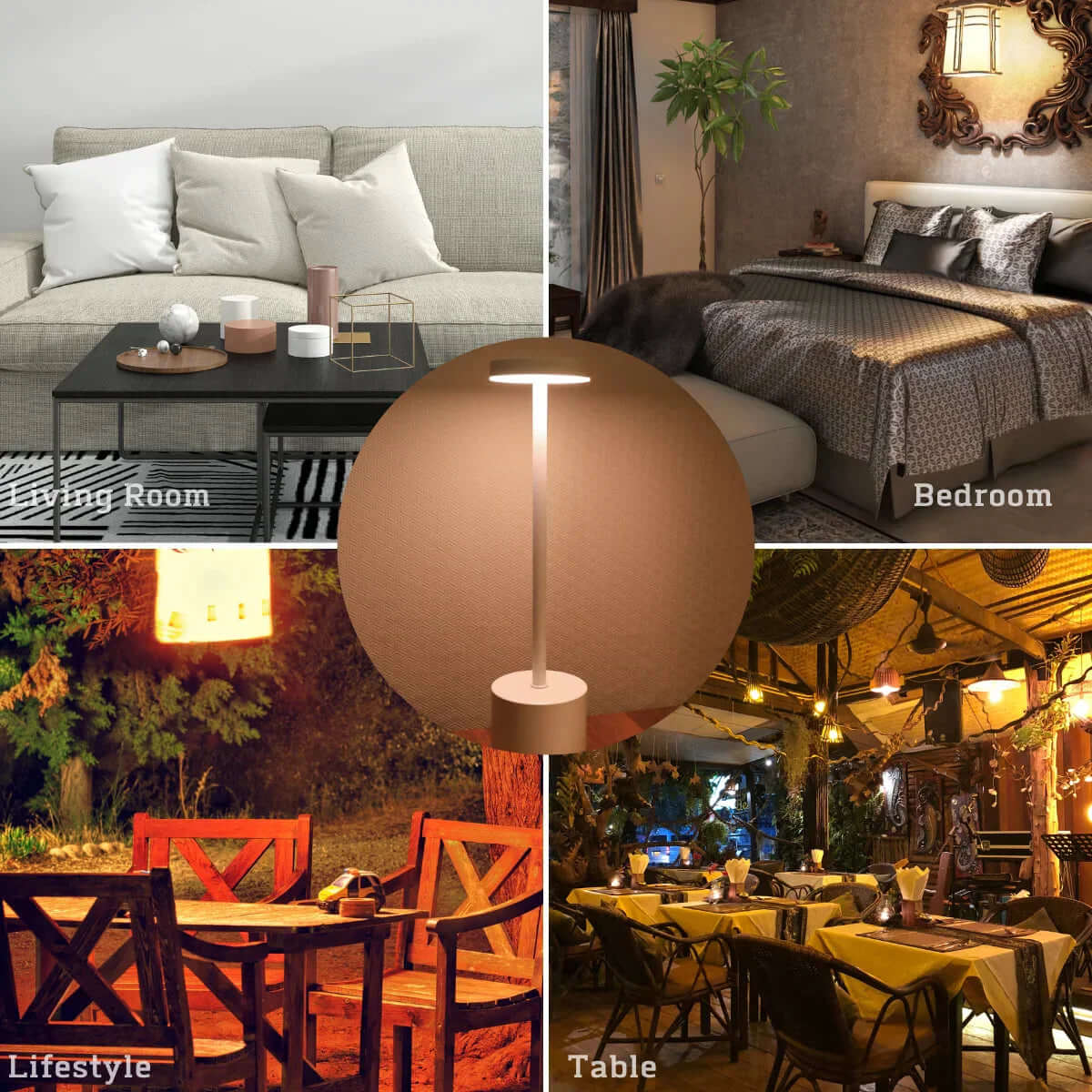 Lampe de table LED à intensité variable - sans fil et moderne