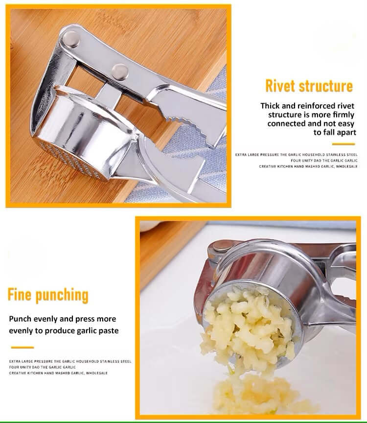 Edelstahl Knoblauchpresse - Effizient & Robust