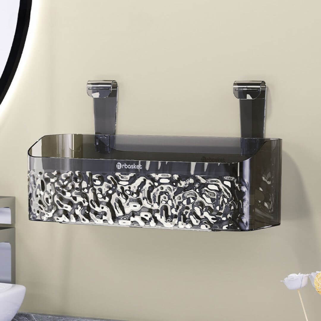 Étagère de salle de bain avec ventouses - gain de place