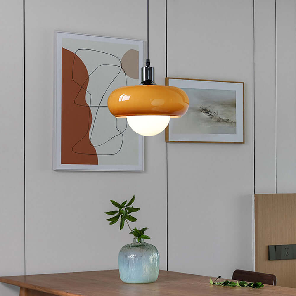 Kaffee Glas Pendelleuchte Bauhaus Stil