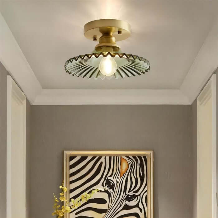 Plafonnier à pétales nervurés