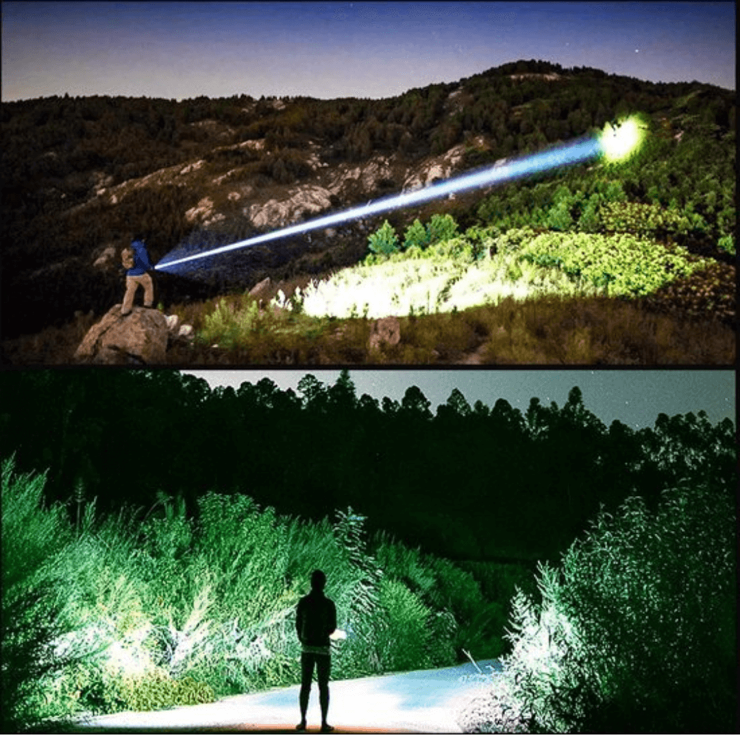 9000 Lumen LED Taschenlampe, wiederaufladbar