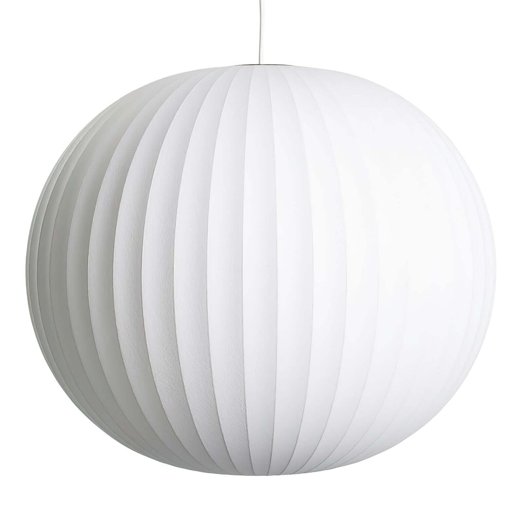 Lampe suspendue moderne blanche - soie et acier
