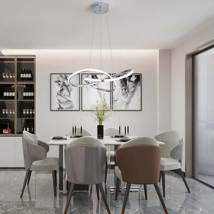 Suspension de luxe - chrome et noir