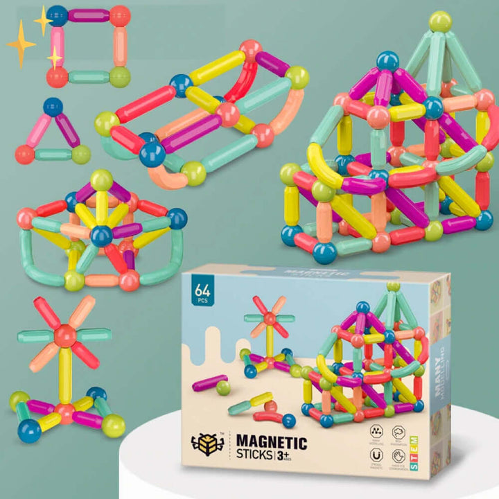 69 Magnetische Bausteine Set für Kreatives Bauen