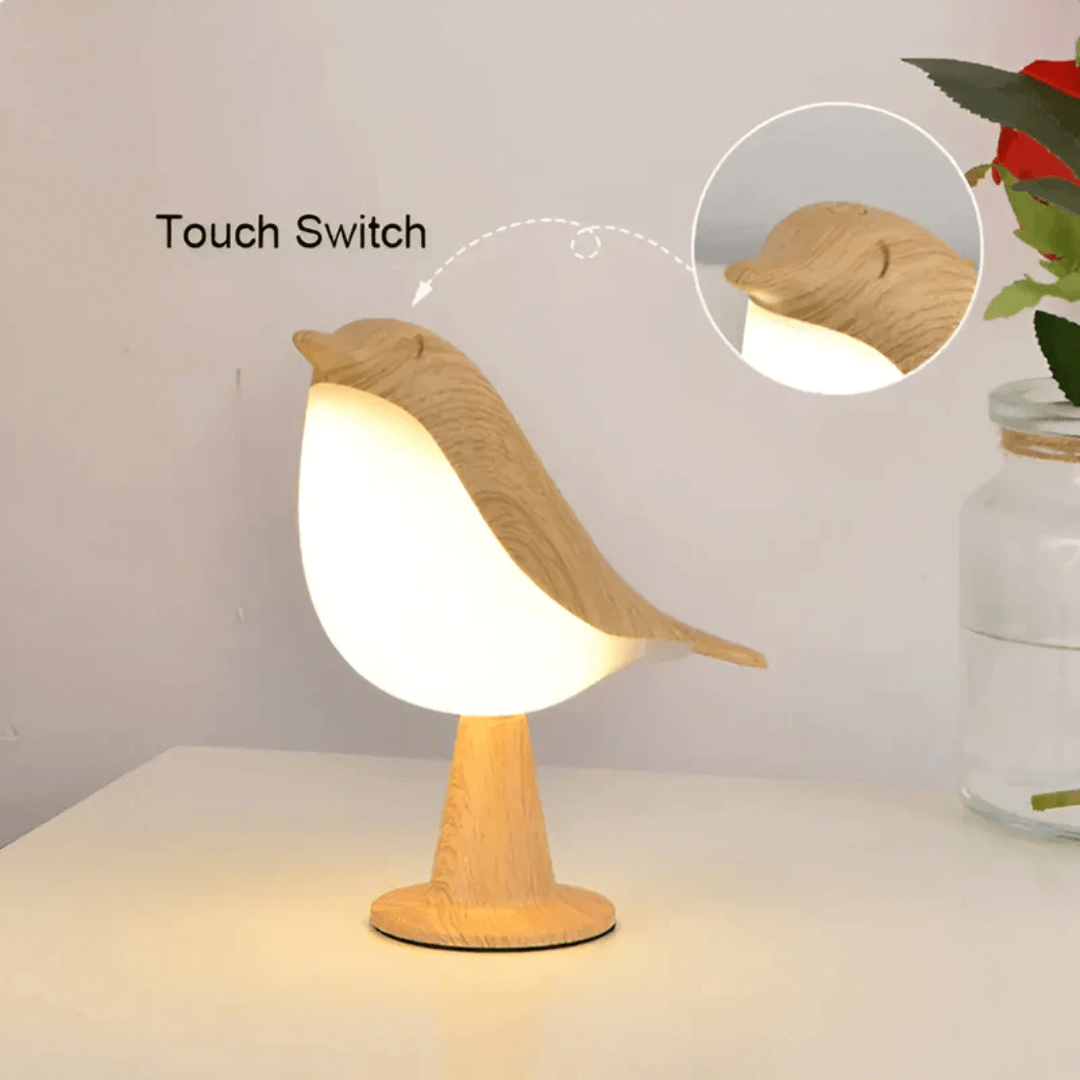 Lampe LED oiseau tactile et aromathérapie