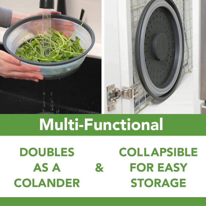 Couvercle pliable en silicone pour micro-ondes - protection anti-éclaboussures