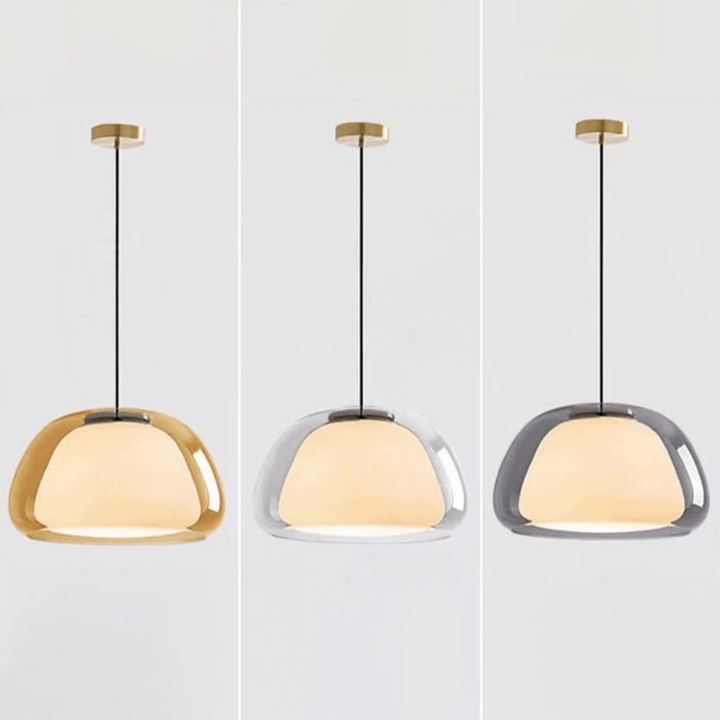 Suspension moderne en verre dépoli Jelly