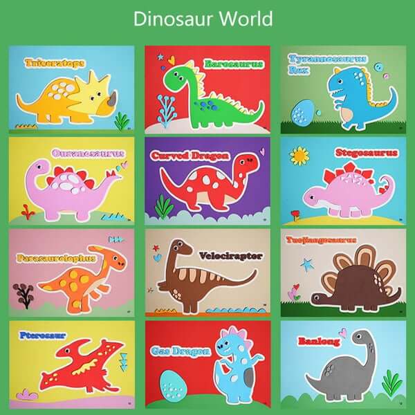 3D Tier-Stickerset - Fantasievolle Abenteuer