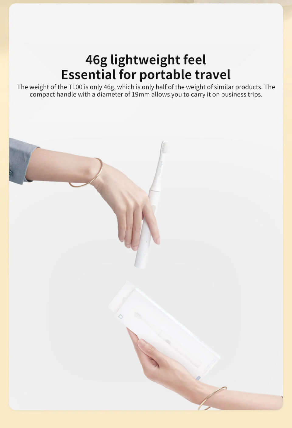 Elektrische Schallzahnbürste - USB-Ladung & Wasserdicht