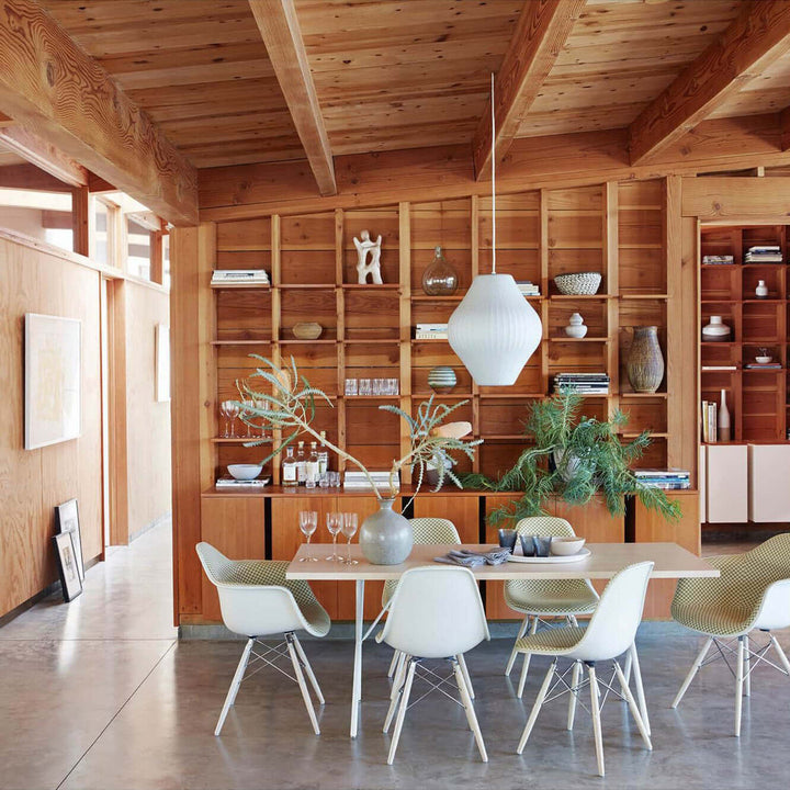 Lampe suspendue moderne en demi-bois