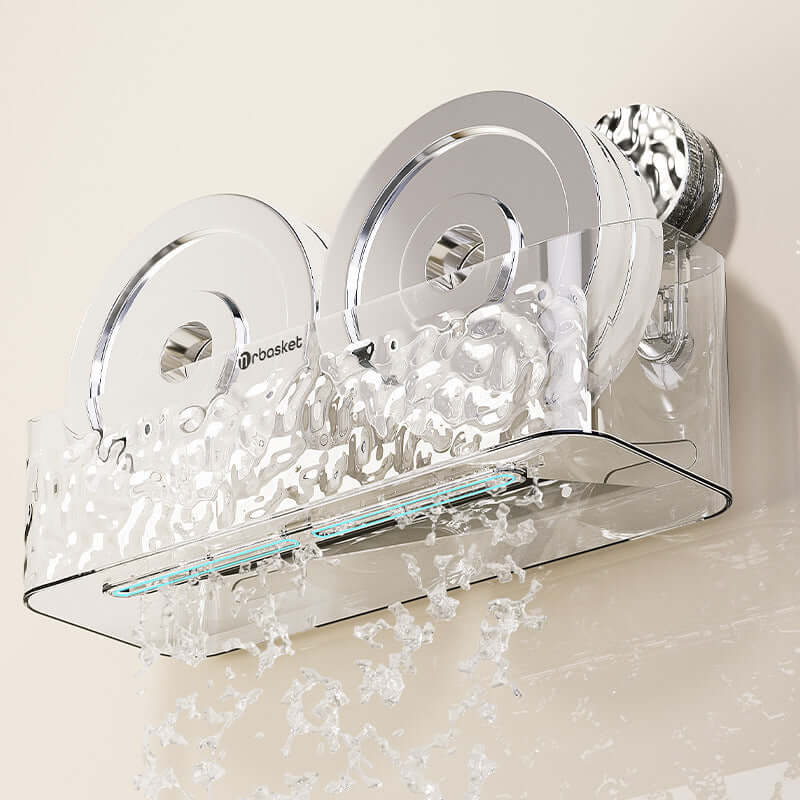 Étagère de salle de bain avec ventouses - gain de place
